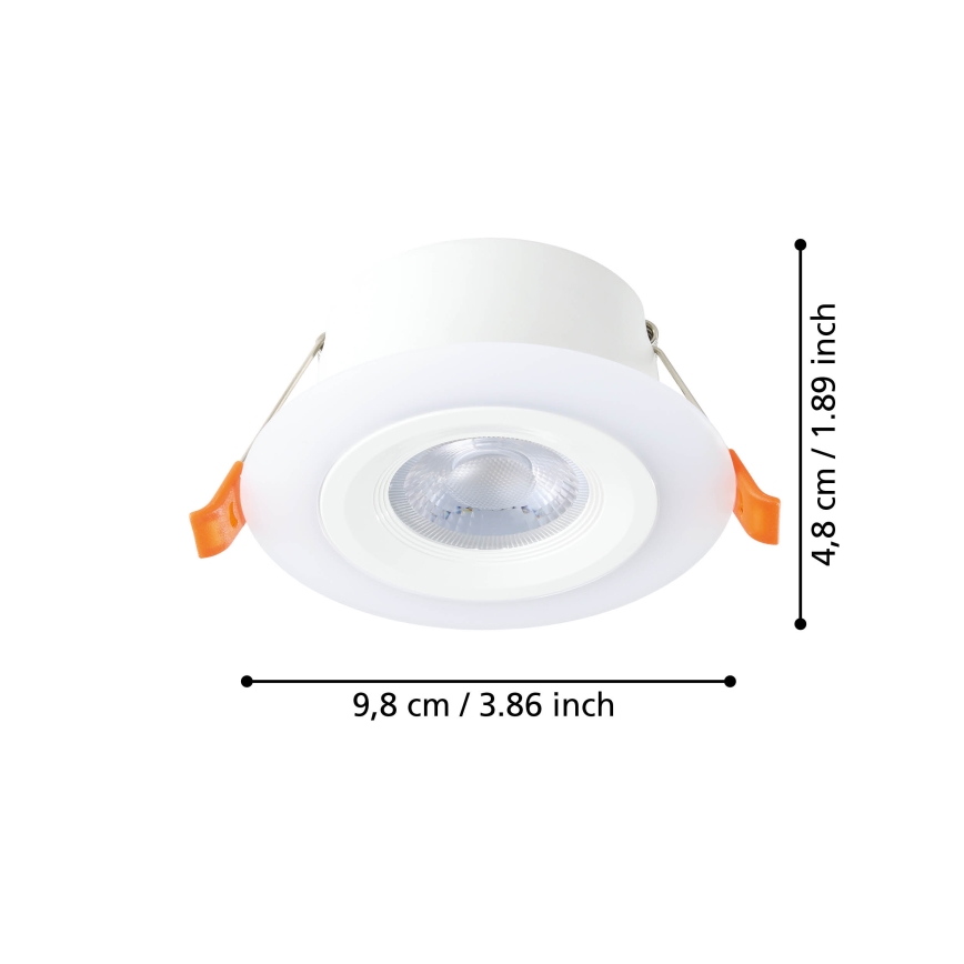 Eglo - Set od 3 LED ugradnih svjetiljki LED/4,8W/230V bijele