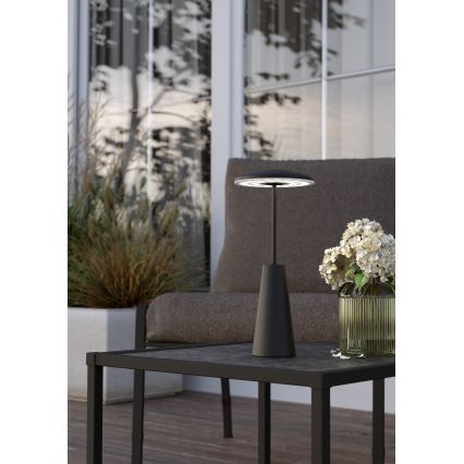 Eglo - LED vanjska lampa s dodirnim upravljanjem, prigušiva, LED/2,8W/5V 2400K/3000K/4000K 5200 mAh IP54 crna