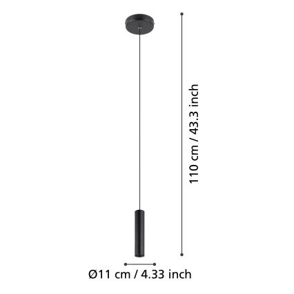 Eglo - LED Luster na sajli LED/5W/230V