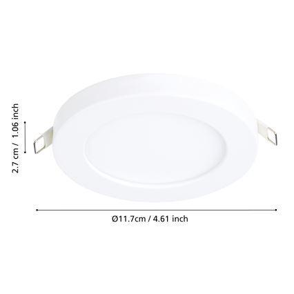 Eglo - LED Ugradbena svjetiljka LED/5,5W/230V 3000K bijela