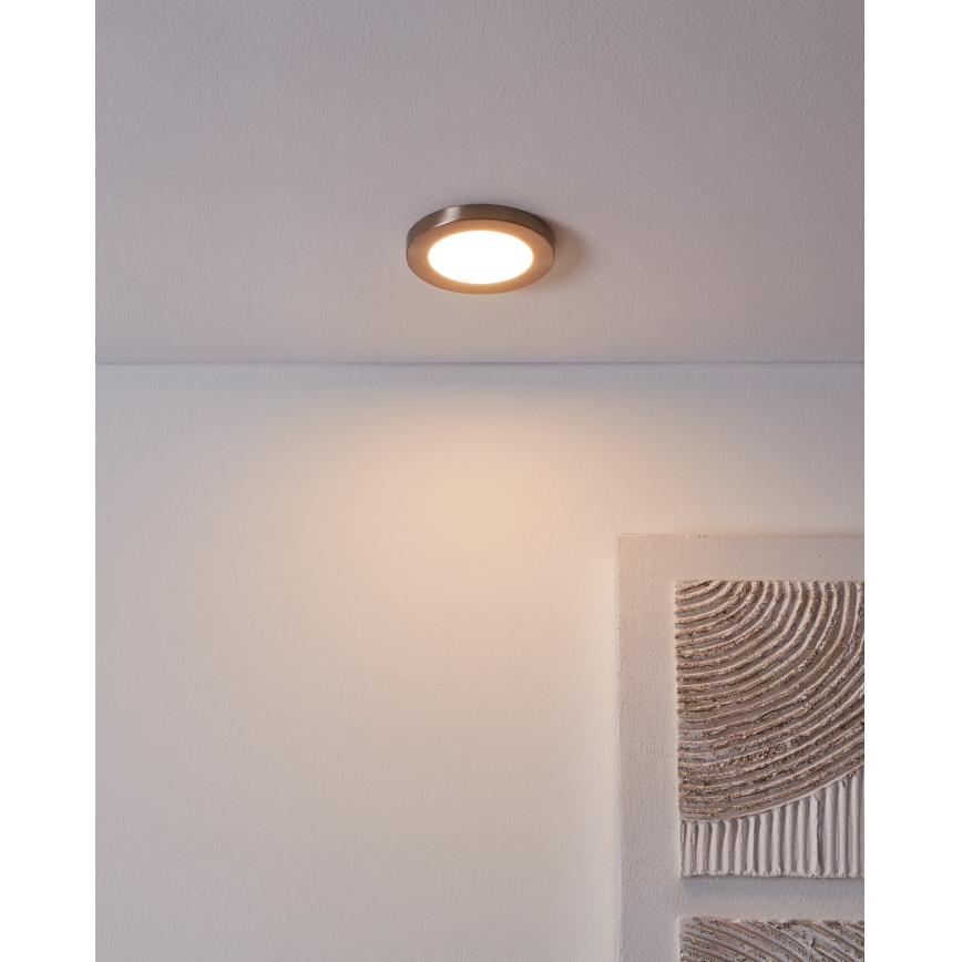 Eglo - LED ugradna stropna svjetiljka LED/5,5W/230V 3000K matni krom promjer 11,7 cm
