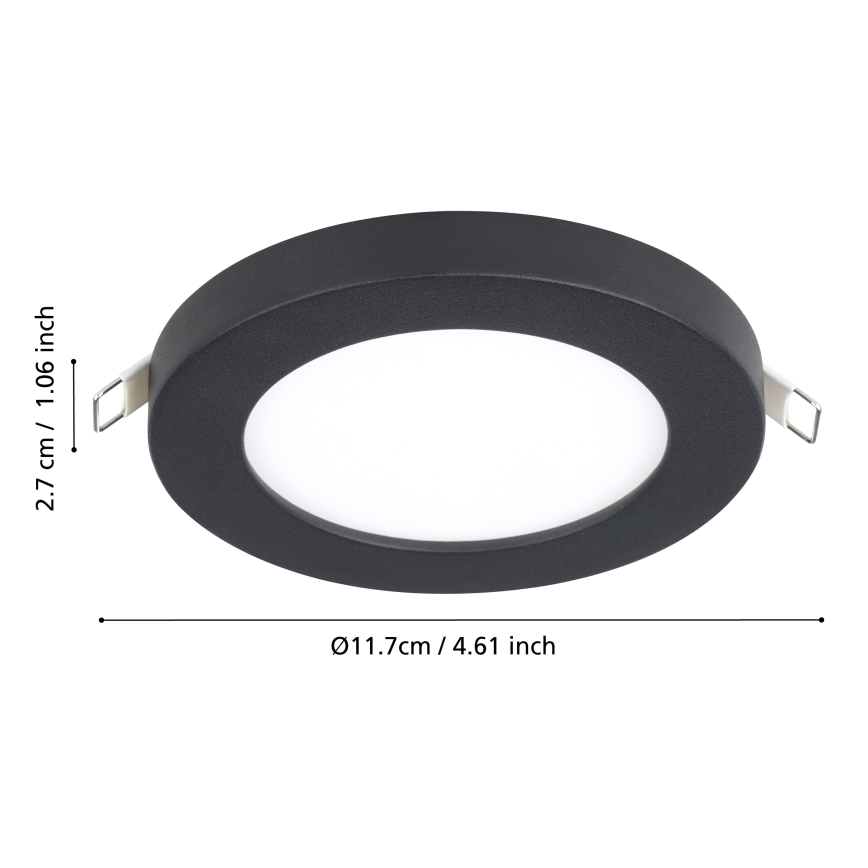 Eglo - LED Ugradbena svjetiljka LED/5,5W/230V 4000K crna