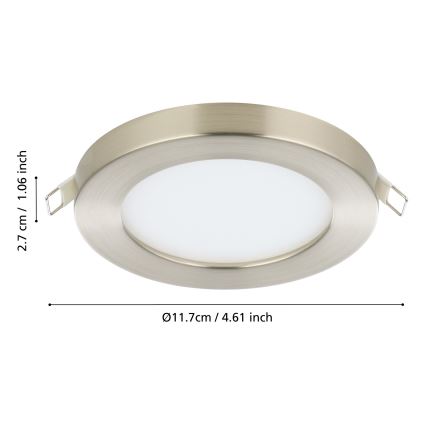 Eglo - LED Ugradbena svjetiljka LED/5,5W/230V 4000K krom