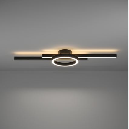 Eglo - LED RGBW stropna svjetiljka s prigušivanjem LED/23,5W/230V 2700-6500K crna + daljinski upravljač