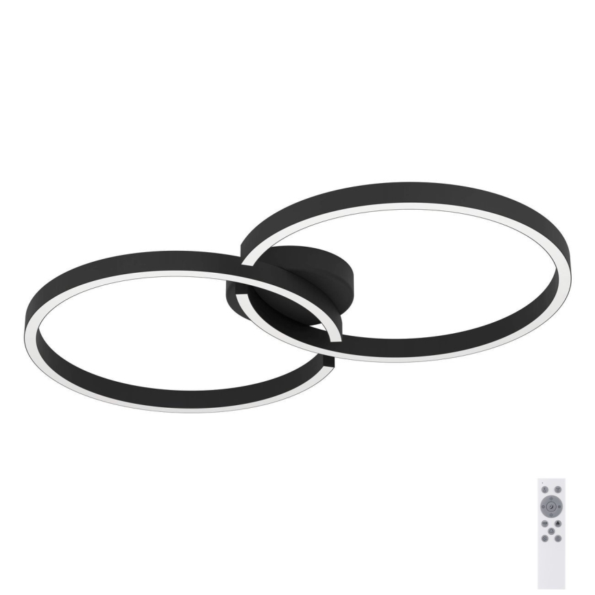 Eglo 900955 - LED RGBW stropna svjetiljka s prigušivanjem LED/19,5W/230V 2700-6500K crna + daljinski upravljač