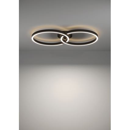 Eglo 900955 - LED RGBW stropna svjetiljka s prigušivanjem LED/19,5W/230V 2700-6500K crna + daljinski upravljač