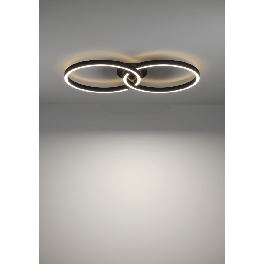 Eglo 900955 - LED RGBW stropna svjetiljka s prigušivanjem LED/19,5W/230V 2700-6500K crna + daljinski upravljač