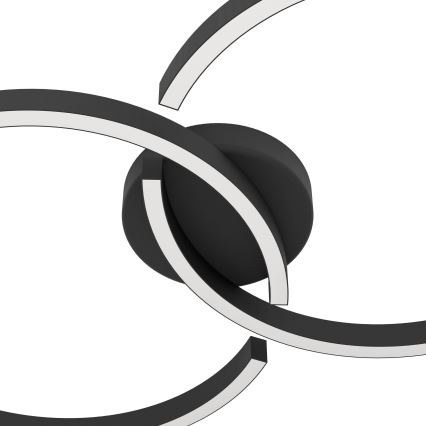 Eglo 900955 - LED RGBW stropna svjetiljka s prigušivanjem LED/19,5W/230V 2700-6500K crna + daljinski upravljač