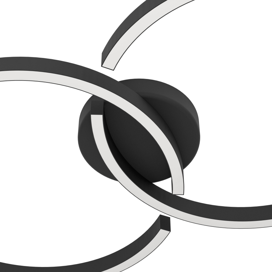 Eglo 900955 - LED RGBW stropna svjetiljka s prigušivanjem LED/19,5W/230V 2700-6500K crna + daljinski upravljač