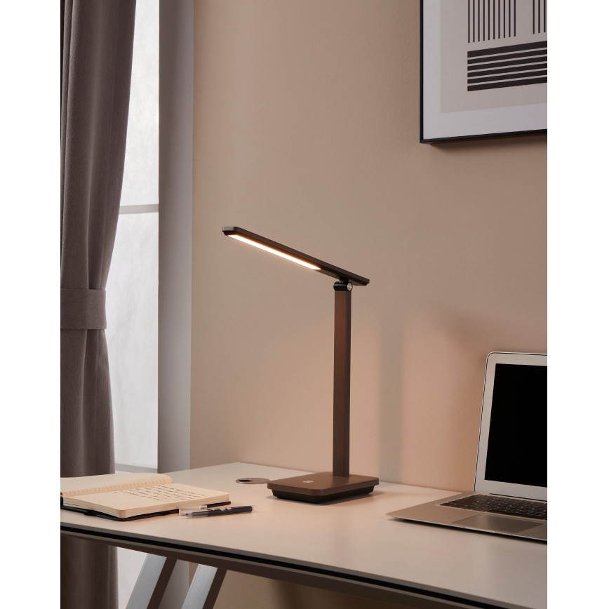 Eglo - LED Prigušiva punjiva stolna lampa LED/3,6W/5V 1800mAh smeđa
