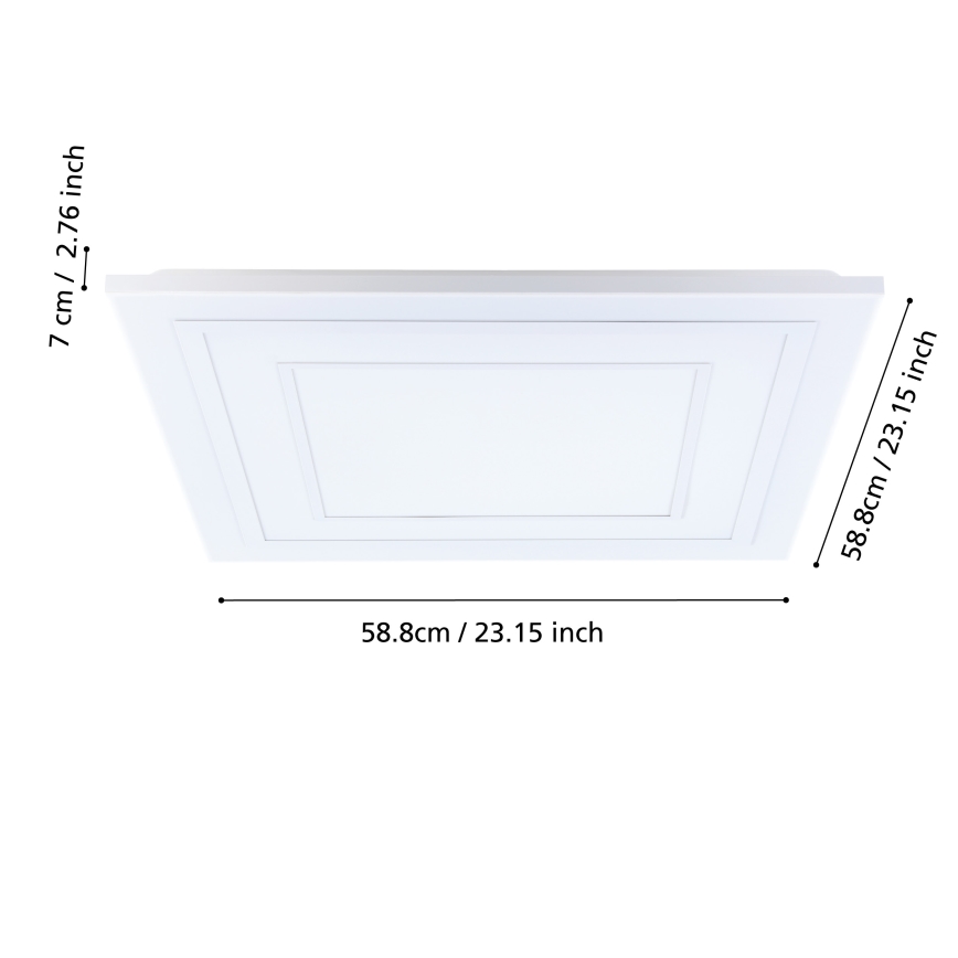 Eglo - LED RGBW Prigušiva stropna svjetiljka LED/29W/230V 3000-6500K + daljinski upravljač