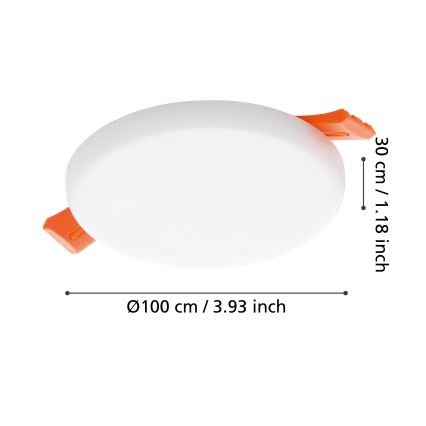 Eglo - LED Ugradbena svjetiljka za kupaonicu LED/5,5W/230V pr. 10 cm IP65