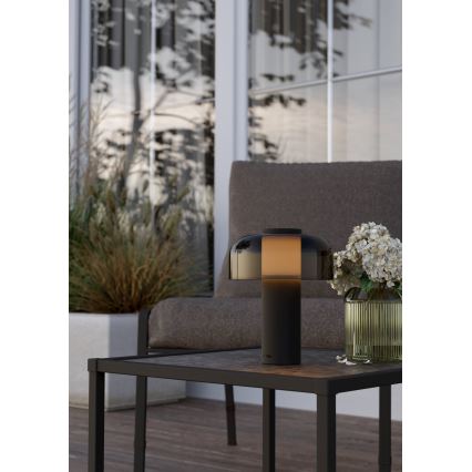 Eglo - LED vanjska lampa s dodirnim prigušivačem LED/2,25W/5V 2400-4000K 5200 mAh IP44 crna