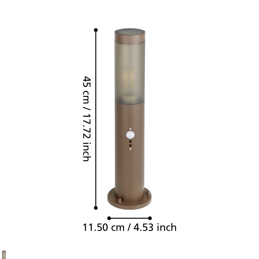 Eglo - Vanjska lampa sa senzorom 1xE27/15W/230V 45 cm IP44