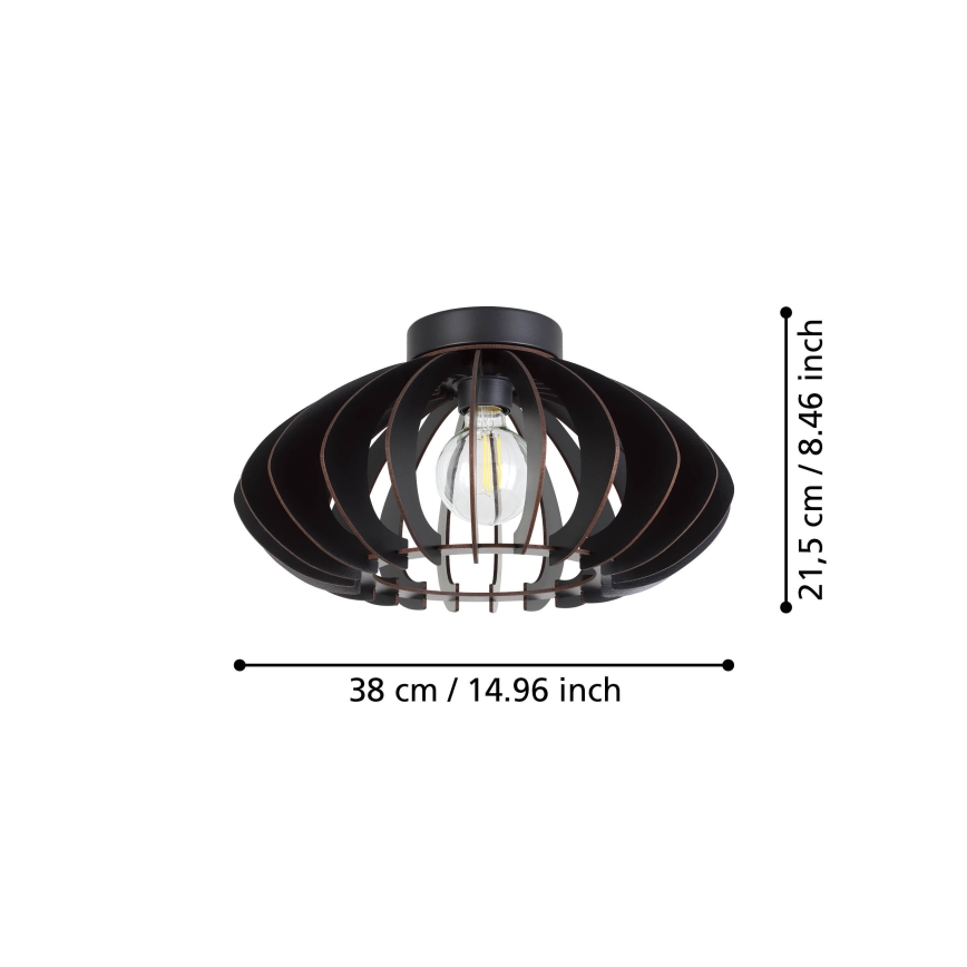Eglo - Stropna svjetiljka 1xE27/40W/230V pr. 38 cm crna