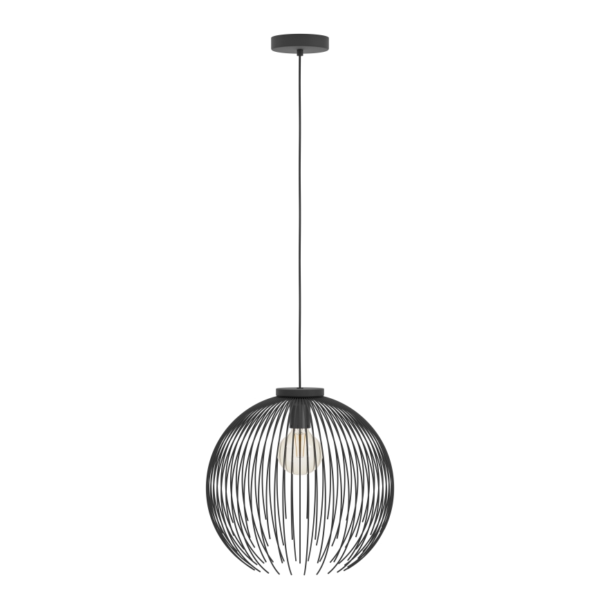 Eglo - Luster na sajli 1xE27/40W/230V crna