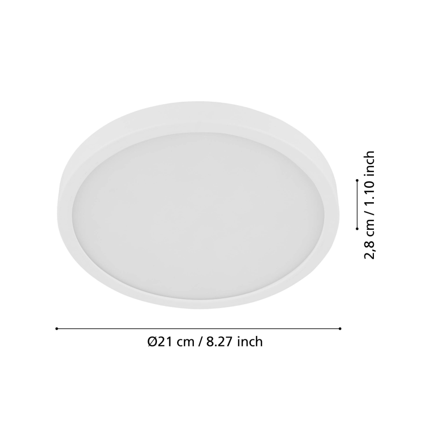 Eglo - LED Stropna svjetiljka sa senzorom FUEVA LED/17W/230V 3000K ø  21cm