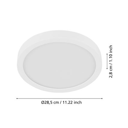 Eglo - LED stropna svjetiljka sa senzorom FUEVA LED/17W/230V 3000K Ø 28,5 cm