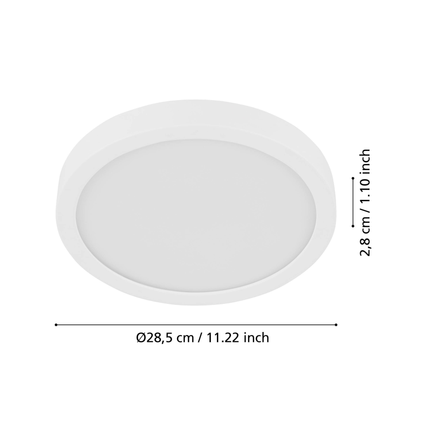 Eglo - LED stropna svjetiljka sa senzorom FUEVA LED/17W/230V 3000K Ø 28,5 cm
