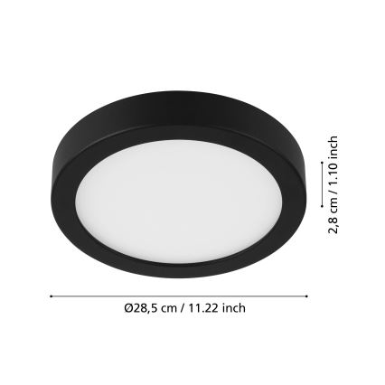 Eglo - LED Stropna svjetiljka sa senzorom LED/20,5W/230V 3000K crna