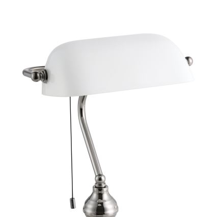 Eglo - Stolna lampa 1xE27/60W/230V bijela/sjajni krom