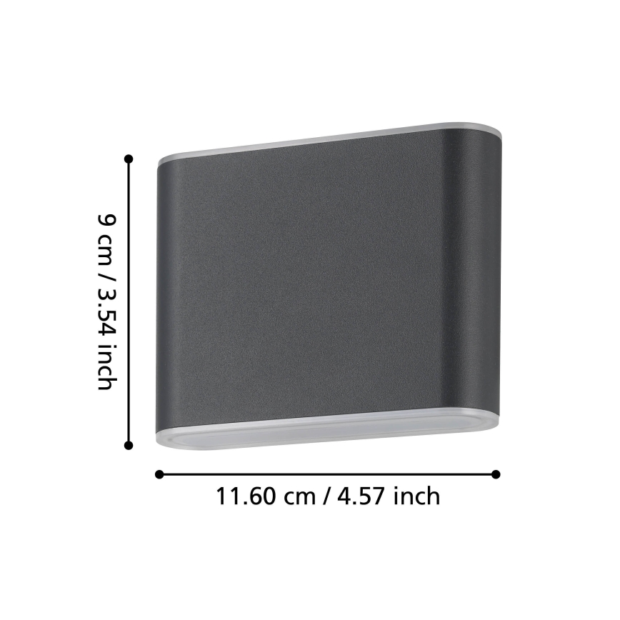 Eglo - LED Vanjska zidna svjetiljka 2xLED/2,9W/230V 3000K/4000K/6500K IP65