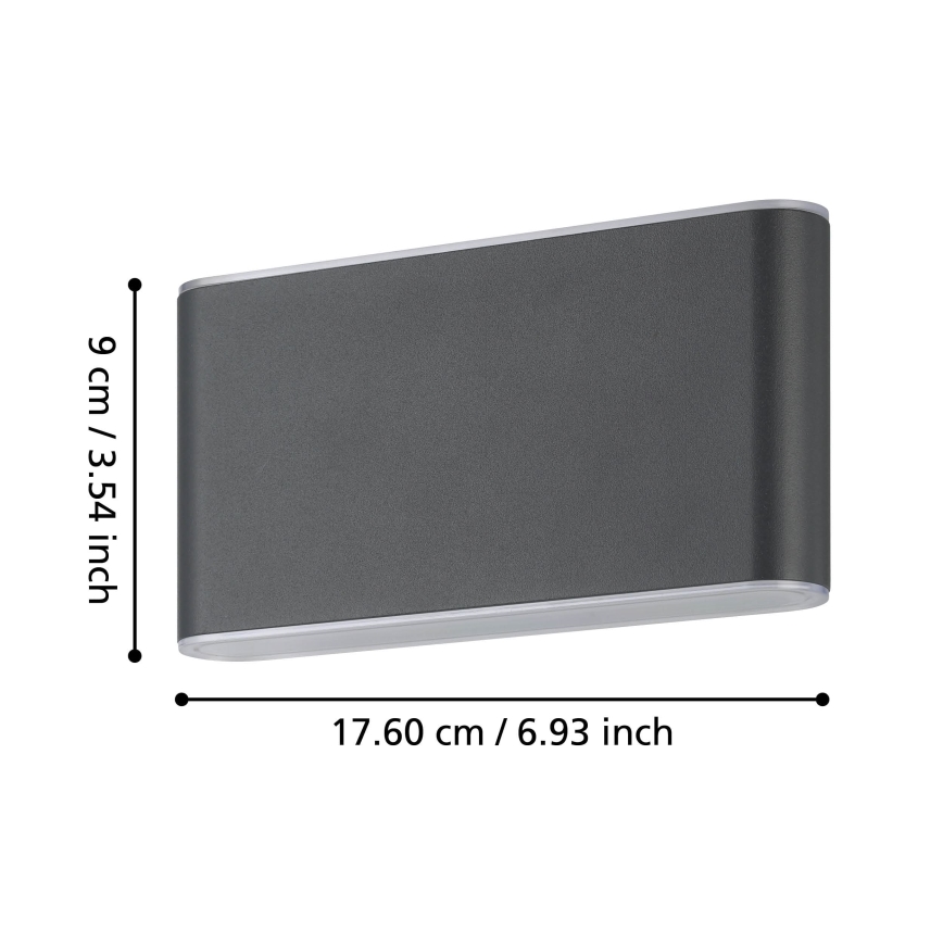 Eglo - LED Vanjska zidna svjetiljka 2xLED/5,8W/230V 3000/4000/6500K IP65