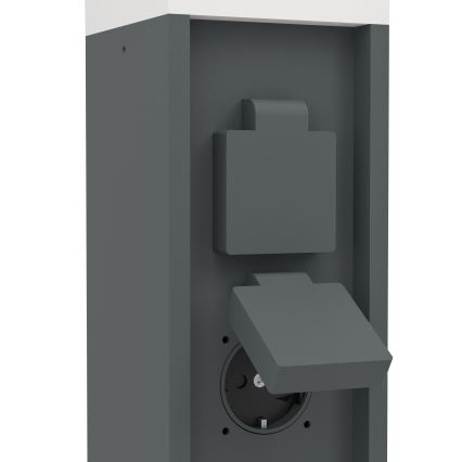 Eglo - Vanjska lampa s 2 utičnicama, 1xE27/25W/230V, IP54, antracit