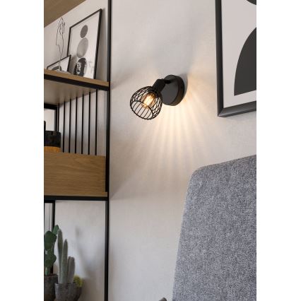 Eglo - Zidna svjetiljka 1xE14/40W/230V crna