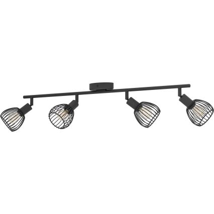 Eglo - Reflektorska svjetiljka 4xE14/40W/230V crna