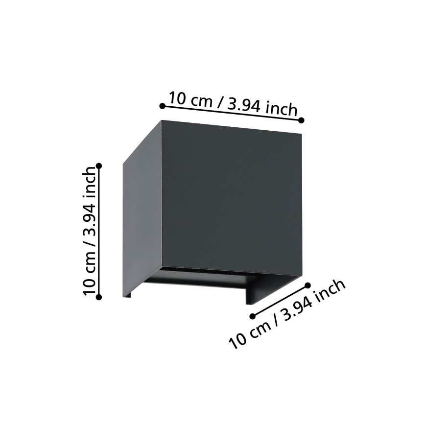 Eglo - LED Zidna svjetiljka 2xLED/1,5W/230V 3000K crna