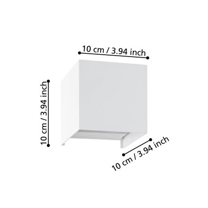 Eglo - LED Zidna svjetiljka 2xLED/1,5W/230V 3000K bijela