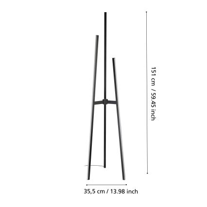 Eglo - LED podna svjetiljka LED/30W/230V crna