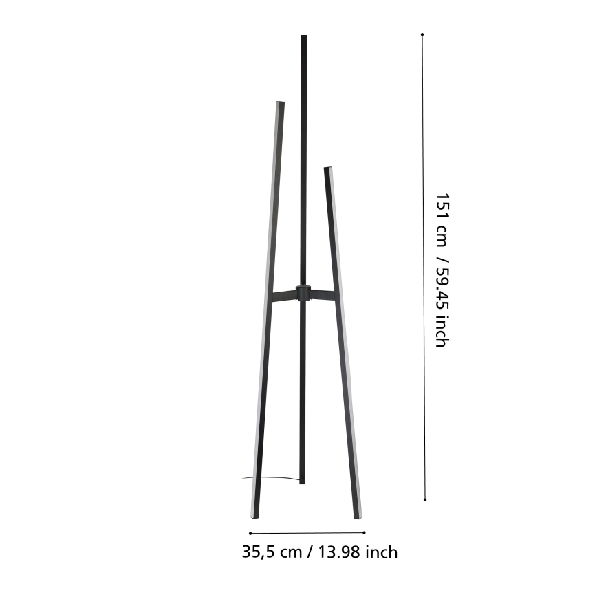 Eglo - LED podna svjetiljka LED/30W/230V crna