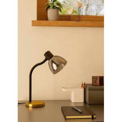 Eglo - Stolna lampa 1xE14/25W/230V zlatna/crna
