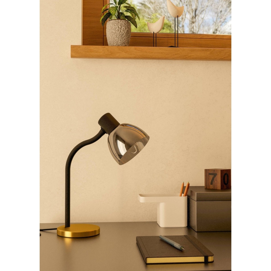 Eglo - Stolna lampa 1xE14/25W/230V zlatna/crna