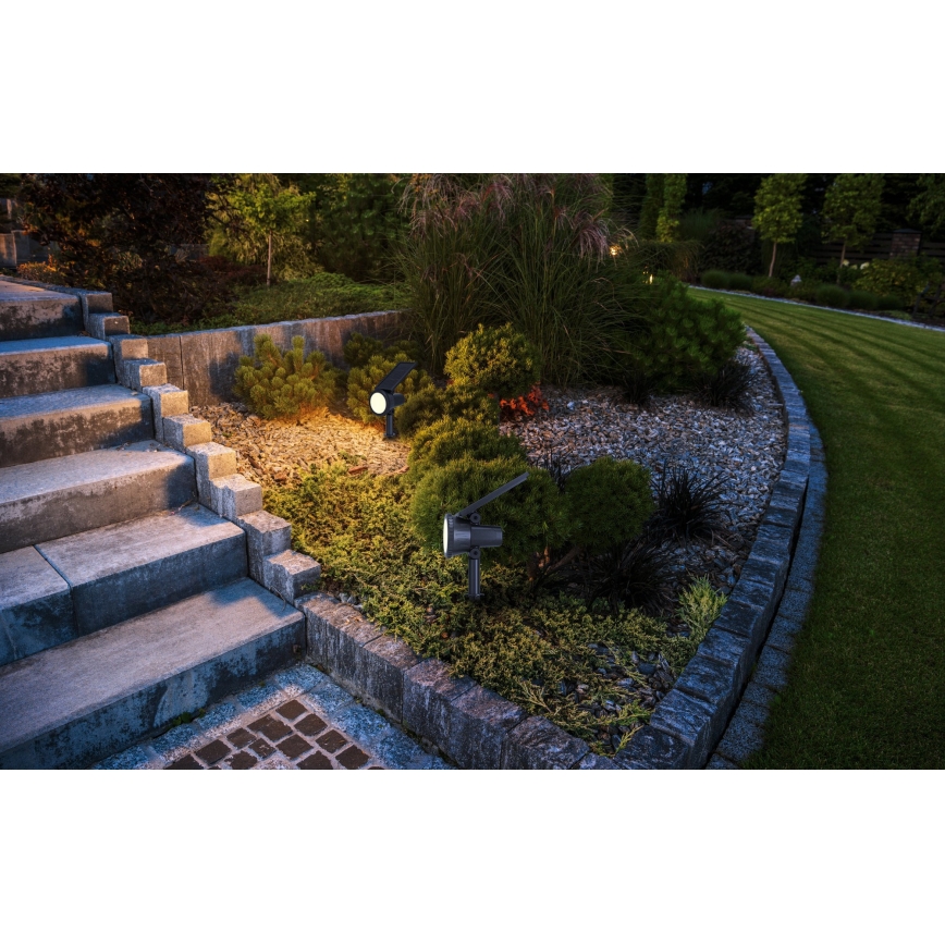 Eglo - LED RGBW solarna lampa s prigušivanjem LED/3W/4,5V IP44 crna + daljinski upravljač