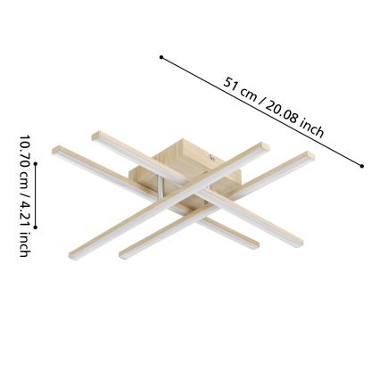 Eglo - LED stropna svjetiljka LED/20,5W/230V zlatna