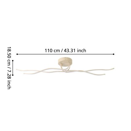 Eglo - LED stropna svjetiljka LED/37W/230V smeđa