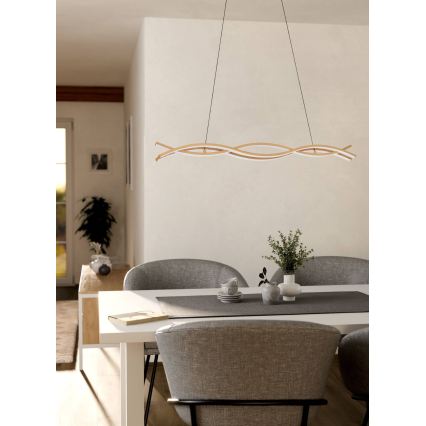 Eglo - LED Luster na užetu LED/35W/230V bež