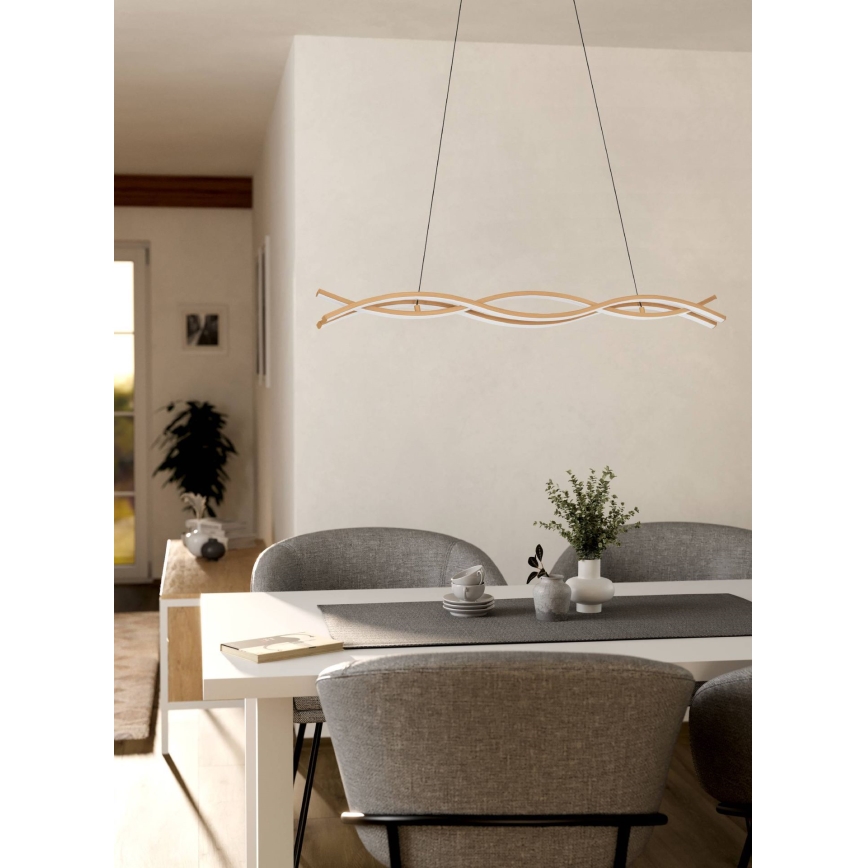 Eglo - LED Luster na užetu LED/35W/230V bež