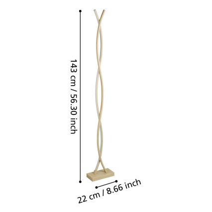 Eglo - LED Podna svjetiljka LED/36W/230V zlatna