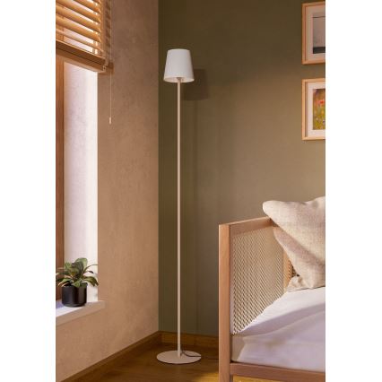 Eglo - Podna lampa 1xE14/7,5W/230V krem/bijela