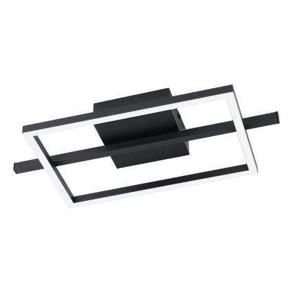 Eglo - LED RGBW Prigušiva stropna svjetiljka LED/17W/230V 2700-6500K crna + daljinski upravljač