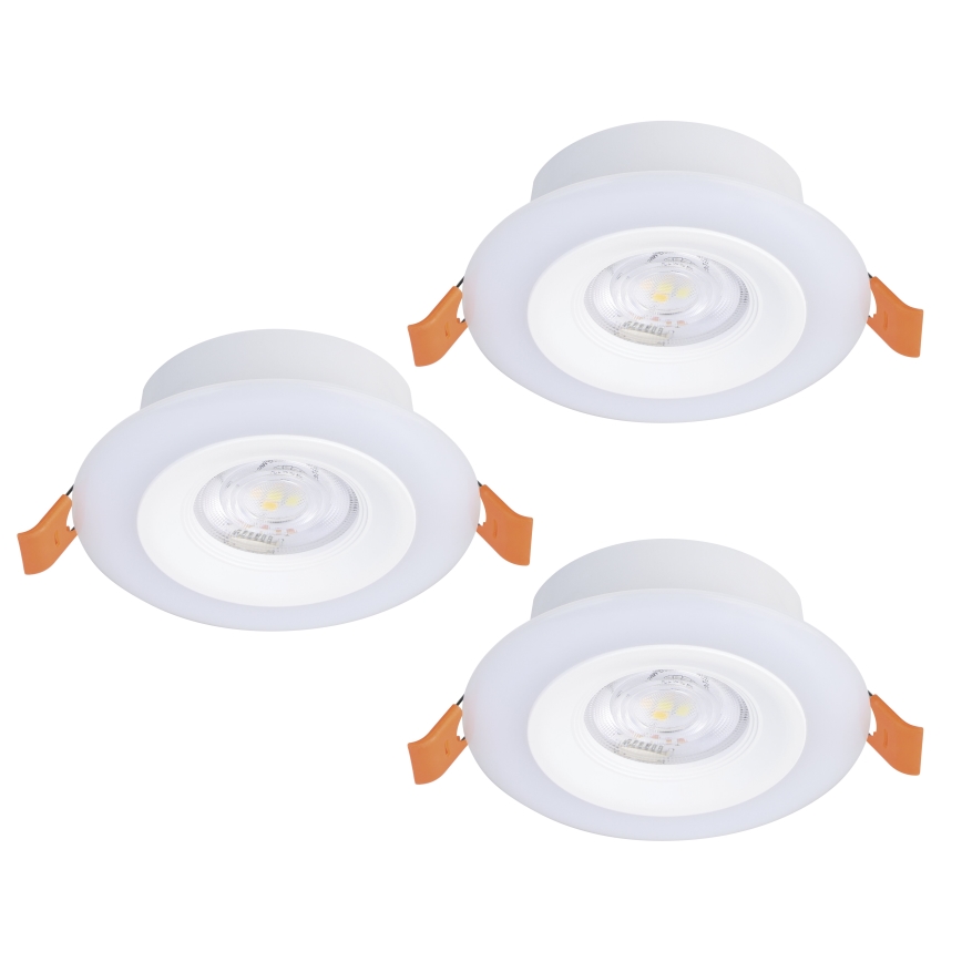 Eglo - SET 3xLED RGBW Prigušiva ugradbena svjetiljka za kupaonicu 3xLED/3,8W/230V 2700-6500K IP44 + daljinski upravljač