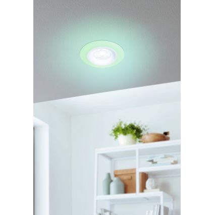 Eglo - SET 3xLED RGBW Prigušiva ugradbena svjetiljka za kupaonicu 3xLED/3,8W/230V 2700-6500K IP44 + daljinski upravljač