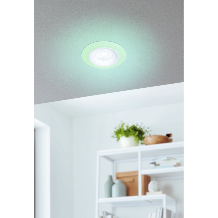 Eglo - SET 3xLED RGBW Prigušiva ugradbena svjetiljka za kupaonicu 3xLED/3,8W/230V 2700-6500K IP44 + daljinski upravljač