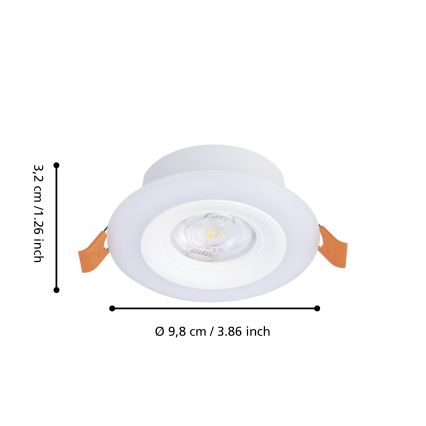 Eglo - SET 3xLED RGBW Prigušiva ugradbena svjetiljka za kupaonicu 3xLED/3,8W/230V 2700-6500K IP44 + daljinski upravljač
