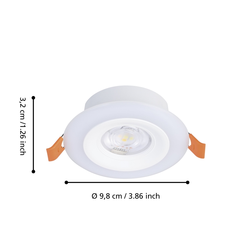 Eglo - SET 3xLED RGBW Prigušiva ugradbena svjetiljka za kupaonicu 3xLED/3,8W/230V 2700-6500K IP44 + daljinski upravljač
