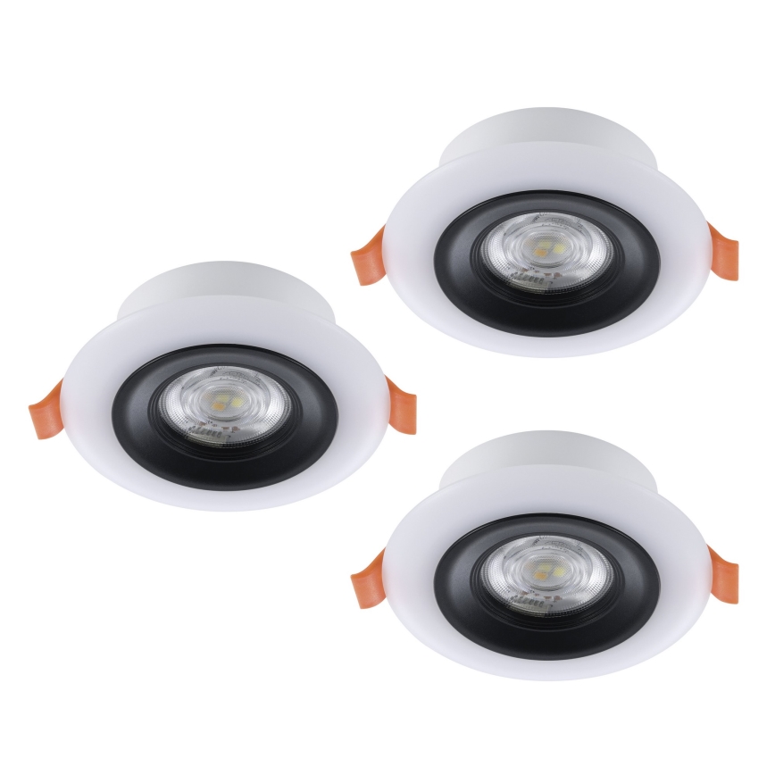 Eglo - SET 3x LED RGBW Prigušiva ugradbena svjetiljka za kupaonicu 3xLED/3,8W/230V 2700-6500K IP44 + daljinski upravljač